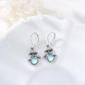 wholesale 925 Sterling Silver Moonstone & Moss Agate Mushroom Drop Earrings for Women-0-2