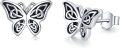 wholesale 925 Sterling Silver Celtic Knot Butterfly Stud Earrings for Women and Girls-0-0