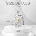 wholesale 925 Sterling Silver Highland Cow Family Love Forever Heart Pendant Necklace-0-3
