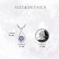 wholesale 925 Sterling Silver Evil Eye Pendant Necklace Blue Gemstone-0-4