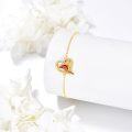 wholesale 14K Gold Cardinal Heart Charm Bracelet for Women Girls-0-1