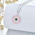 wholesale Sterling Silver Evil Eye Pendant Necklace for Women Greek Protection Amulet Gift-0-15