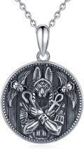 wholesale 925 Sterling Silver Ancient Egypt God Anubis Pendant Necklaces for Women and Men s-0-0
