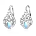wholesale 925 Sterling Silver Black Pearl & Cubic Zirconia Celtic Dangle Hoop Earrings Wholesale for Women - Irish  Ideas-0-1