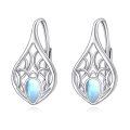 wholesale 925 Sterling Silver Moonstone Teardrop Celtic Knot Drop Earrings for Women Irish  Idea-0-0