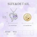 wholesale 925 Sterling Silver Purple Crystal Celtic Knot Thistle Flower Pendant Necklace-0-4