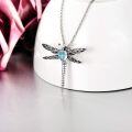 wholesale Sterling Silver Stone Dragonfly Urn Necklace for Ashes w Filling Tool-0-66