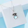wholesale 925 Sterling Silver Enchanted Moonstone Mushroom Pendant Necklace-0-3