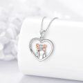 wholesale 925 Sterling Silver Blue Crystal Heart Pendant - Always My Father Forever Friend Necklace for Dad Gifts-0-3
