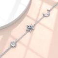 wholesale 925 Sterling Silver Sun Moon Star Bracelet With Clear Crystal Accents-0-1