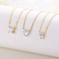 wholesale 14k Oval Lab Diamond Pendant Necklace Wholesale With Elegant Gold Chain Design-0-3