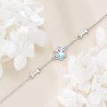 wholesale 925 Sterling Silver Paw Print Bone Charm Bracelet s for Women-0-3