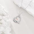 wholesale 925 Sterling Silver Mama Bear and Cub Love Heart Pendant Necklace s for Women-0-3