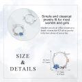 wholesale 925 Sterling Silver Blue Enamel Flower Hoop Earrings for Women-0-3