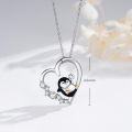 wholesale 925 Sterling Silver Heart-Shaped Pendant with Penguin Charm - Gifts for Her-0-4