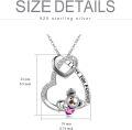 wholesale 925 Sterling Silver Metal Austrian Crystal Teddy Bear Love Forever Heart Pendant Necklace Valentines Day Gifts for Her-0-3
