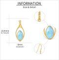 wholesale 14K Gold Larimar Drop Earrings - Elegant s for Her-0-3
