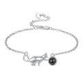 wholesale 925 Sterling Silver Cat 100 Languages I Love You Projection Bracelet-0-1
