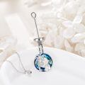 TOUPOP Sterling Silver & Stone Cat Moon Cremation Urn Necklace for Ashes-0-2