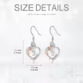 TOUPOP Sterling Silver Rose Heart Butterfly Initial Y Letter Drop Dangle Earrings-0-5