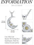 wholesale Daisy/rose/sunflower Necklace S925 Sterling Silver Flower Pendant Jewelry Gifts For Women Sister Girlfriend Anniversary -0-3