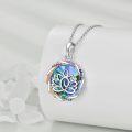 wholesale 925 Sterling Silver Abalone Shell Chakra Lotus Yoga Pendant Necklace-0-2