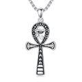 wholesale 925 Sterling Silver Ankh Pendant with Eye of Horus and Egyptian Coptic Cross Design Necklace for Men & Women Gifts-0-0