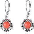 wholesale Sterling Silver Gemstone Leverback Dangle Drop Filigree Earrings for Women-0-42