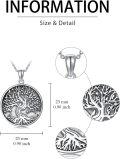 wholesale TOUPOP Tree Of Life Necklace S925 Sterling Silver Tree Of Life Pendant Tree Necklace For Women Men For Anniversary Birthday Tree Of Life Jewelry Family Tree Necklace Gifts For Women Mom Grandma Her Men -0-3