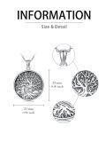 TOUPOP Sterling Silver Tree Of Life Pendant Necklace For Women Men Gifts-0-3