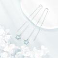 wholesale 925 Sterling Silver Moonstone Star Drop Earrings for Women-0-4
