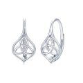 wholesale 925 Sterling Silver Celtic Knot Teardrop Earrings-0-0