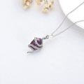 wholesale 925 Sterling Silver Purple Amethyst Stone Snake Pendant Necklace Gothic s for Her-0-2