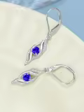TOUPOP Sterling Silver Infinity Birthstone Earrings for Women-0-4