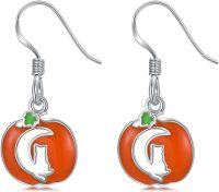 wholesale 925 Sterling Silver Pumpkin Ghost Drop Earrings Halloween Gift for Women Girls-Pumpkin