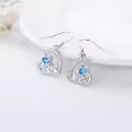 TOUPOP Sterling Silver & Stone Sea Turtle Earrings-0-3