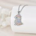 wholesale 925 Sterling Silver Colorful Crystal Dinosaur Pendant Necklace for Kids Girls Women Gifts Fashion Jewelry Accessories-0-4