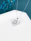 TOUPOP Sterling Silver Heart Locket Pendant Hummingbird Photo Jewelry-0-3