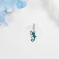 wholesale 925 Sterling Silver Blue Enamel Gecko Charm Pendant for Bracelets Necklaces s Women Girls Kids-0-2