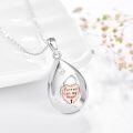 wholesale 925 Sterling Silver Tear Drop Cremation Jewelry Forever in My Heart Keepsake Pendant Necklace for Women-0-1