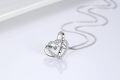wholesale 925 Sterling Silver Heart Pendant with Cubic Zirconia Forever & I Love You Necklaces for Women Gifts-0-2