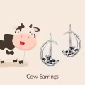 TOUPOP Sterling Silver Moon Animals Dangle Drop Hoop Earrings For Women-0-5