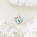 wholesale 925 Sterling Silver Heart-Shaped Honeycomb Pendant Necklace for Women - Lady's Gift-0-2
