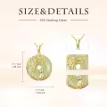 TOUPOP 14K Gold Plated Sterling Silver Tree Of Life Animal Pendant Jewelry-0-5