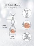 wholesale 925 Sterling Silver Rose Gold Plated Butterfly Infinity Pendant Necklace for Women-0-3