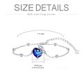 wholesale 925 Sterling Silver Fox Crystal Heart Charm Bracelet With Adjustable Chain And S925 Tag-0-4