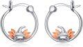 wholesale 925 Sterling Silver Goldfish Hoop Earrings - Cute Animal Design for Women & Teenagers-0-0