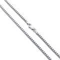wholesale 925 Sterling Silver Box Chain Necklace Lobster Clasp For Women Men-0-0