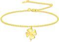 wholesale 14K Gold Four-Leaf Clover Charm Anklet for Women Girls s-0-0