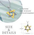 wholesale 925 Sterling Silver Star of David Pendant Necklace Gold Plated Jewish Symbol s for Women Men Kids-0-5